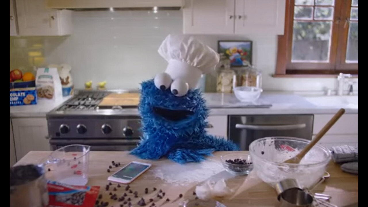 Cookie Monster Siri Commercial 2016