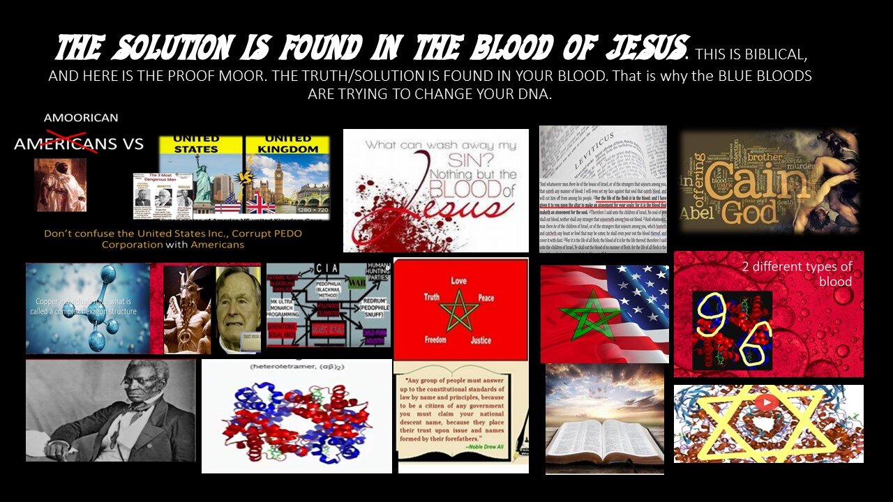 THE SOLUTION FOR WORLD PEACE IS FOUND IN THE BLOOD OF JESUS/YOU MOOR - HERE IS THE PROOF