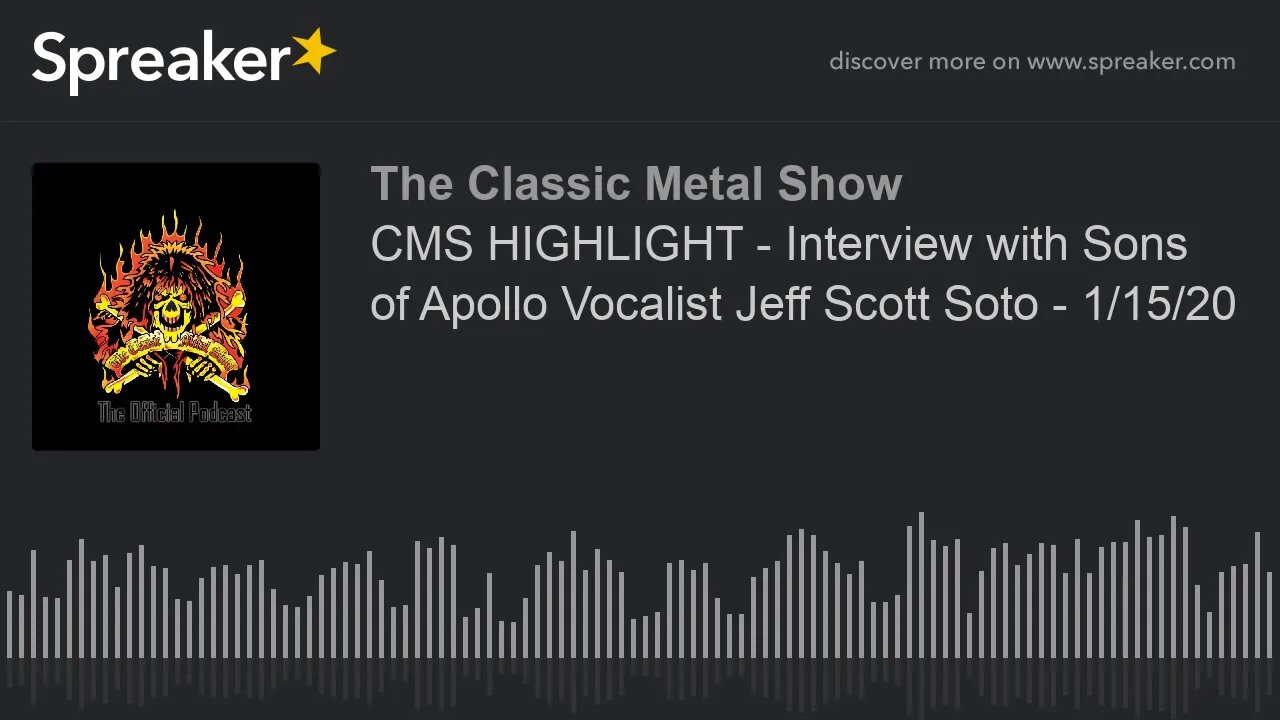 CMS HIGHLIGHT - Interview with Sons of Apollo Vocalist Jeff Scott Soto - 1/15/20