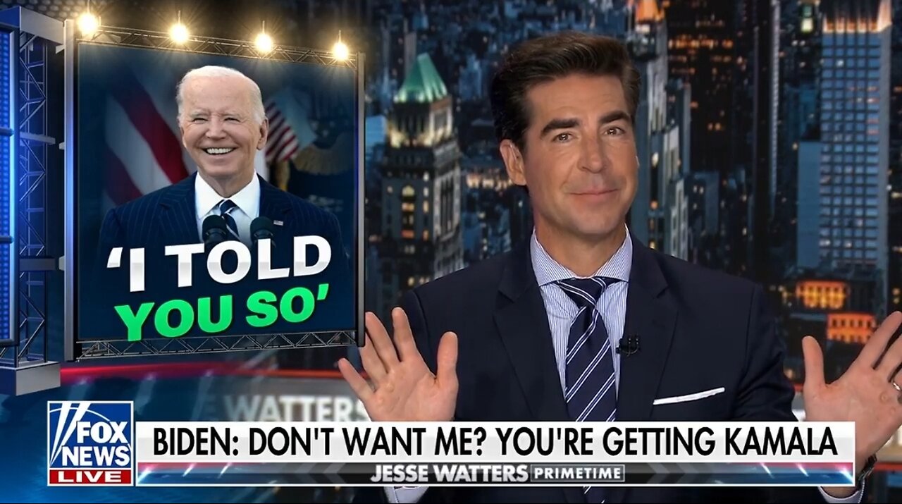 Watters: Biden Knew Kamala Couldn't Win