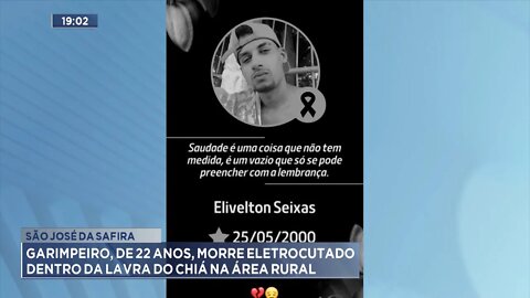 São José da Safira: Garimpeiro, de 22 anos, morre Eletrocutado dentro da Lavra do Chiá na Área Rural