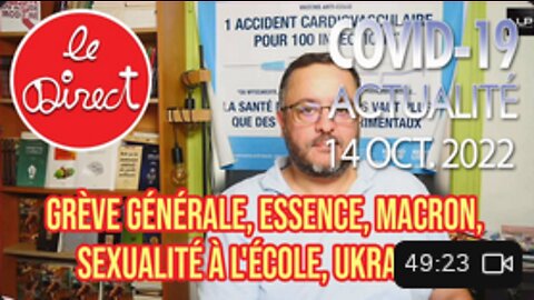 Direct 14 oct. 2022 Grève générale, Essence, macron, Ukraine...