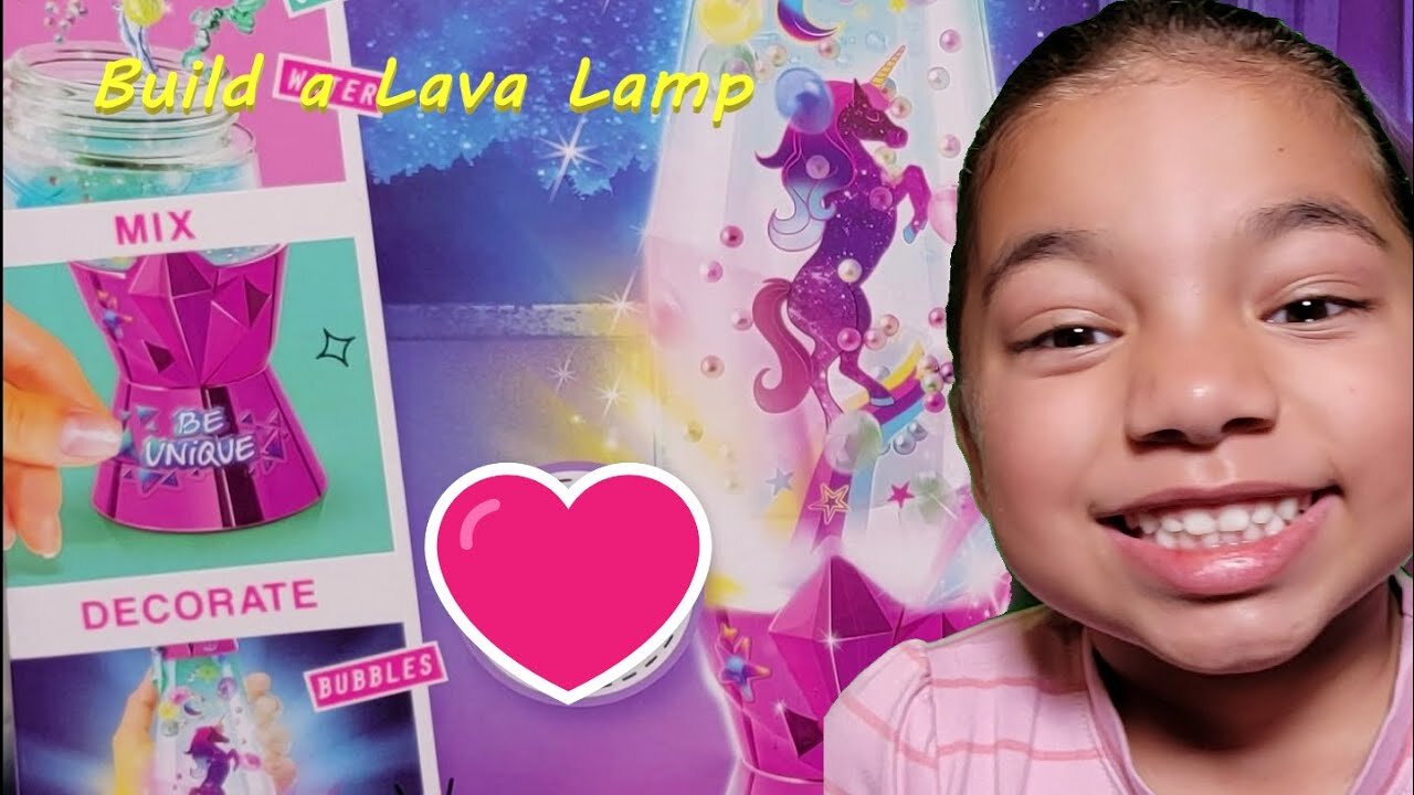 Arabella builds a glitter Lava Lamp