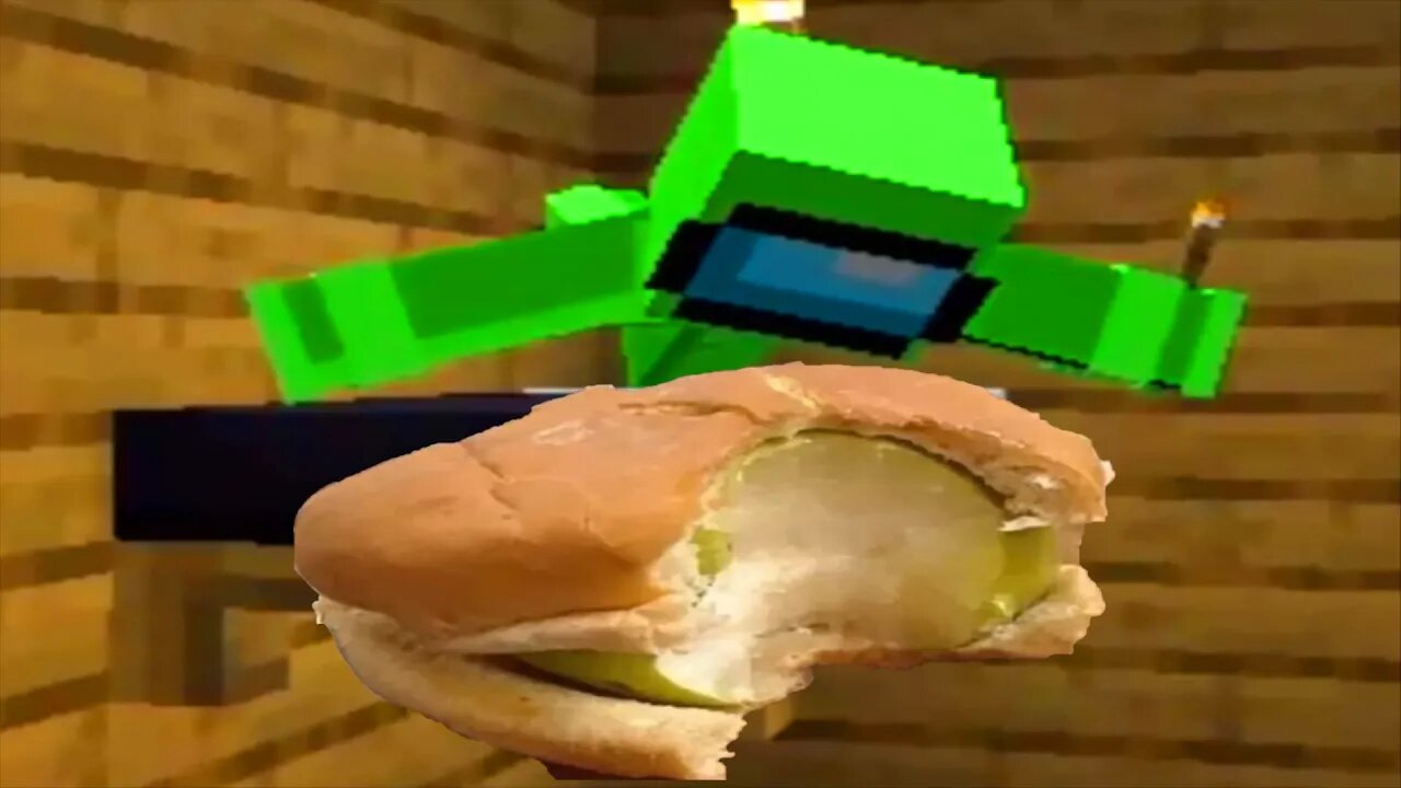 ate vegan burger in minecraft