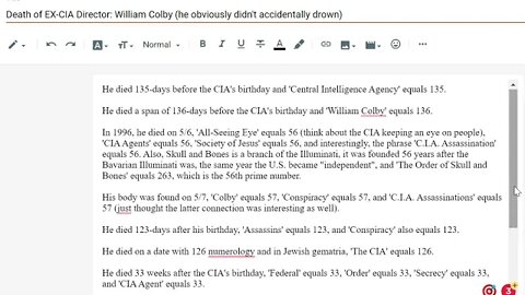 Death of EX-CIA Director: William Colby #gematria #truth #numerology #kabbalah #government #occult