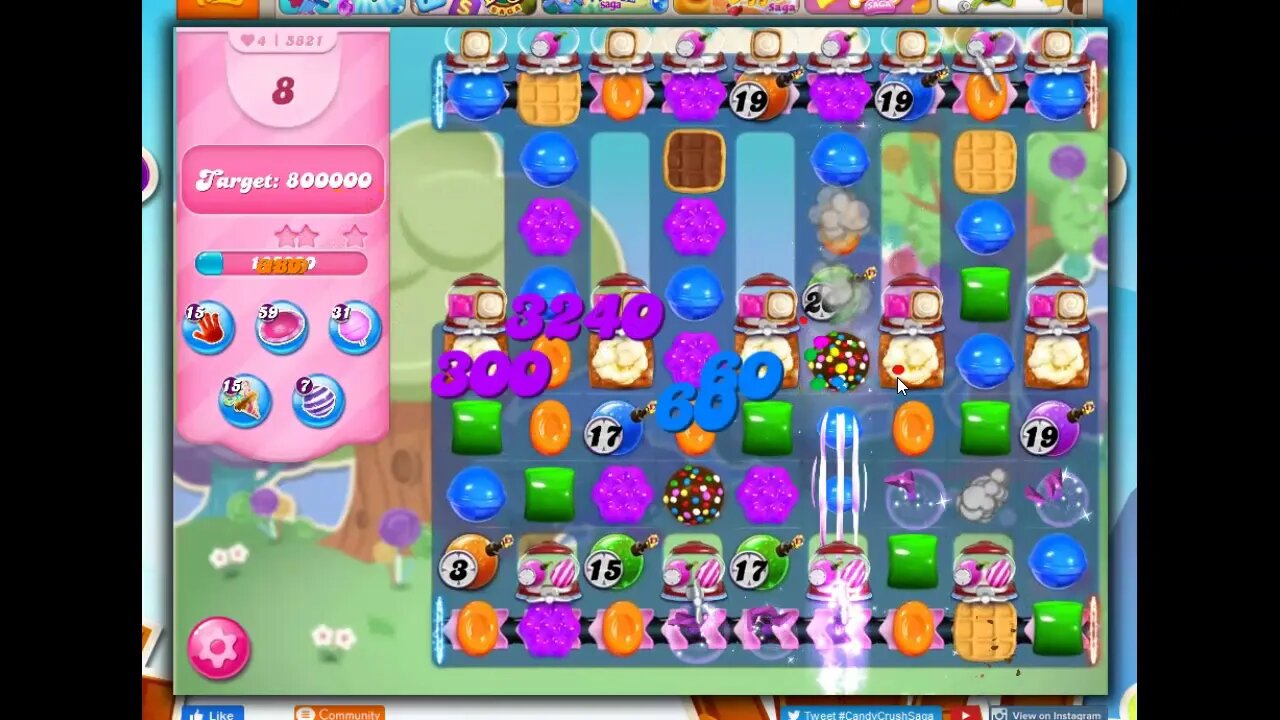 Candy Crush Level 5821 Audio Talkthrough, 30 Moves 0 Booster