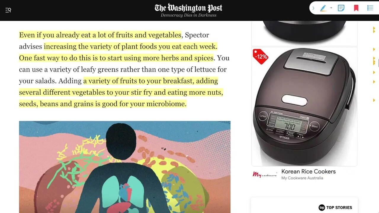 多元化和高纖維的食物，可以確保我們腸道微生物多元化，健康也得到保證