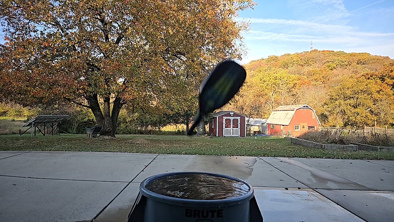 Slow Motion Pickleball Paddle Drop / Splash