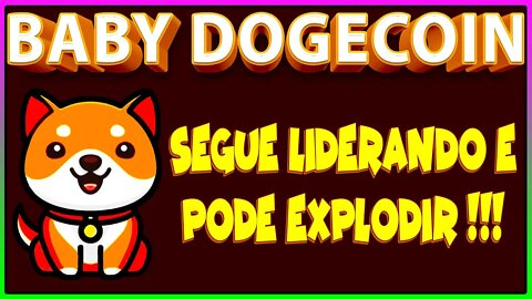 BABY DOGECOIN SEGUE LIDERANDO E PODE EXPLODIR !!!