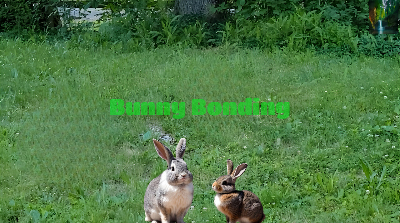 Adorable Encounter: Pet Bunny Meets a Wild Rabbit 🐰🐇