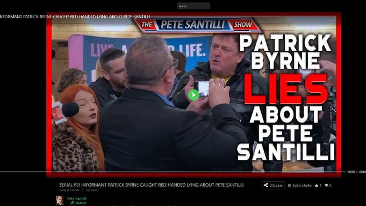 SERIAL FBI INFORMANT PATRICK BYRNE CAUGHT RED HANDED LYING ABOUT PETE SANTILLI