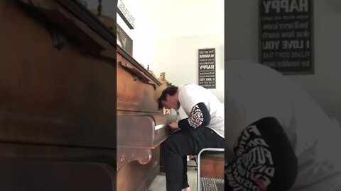 Piano key guard falling on hands meme #shorts