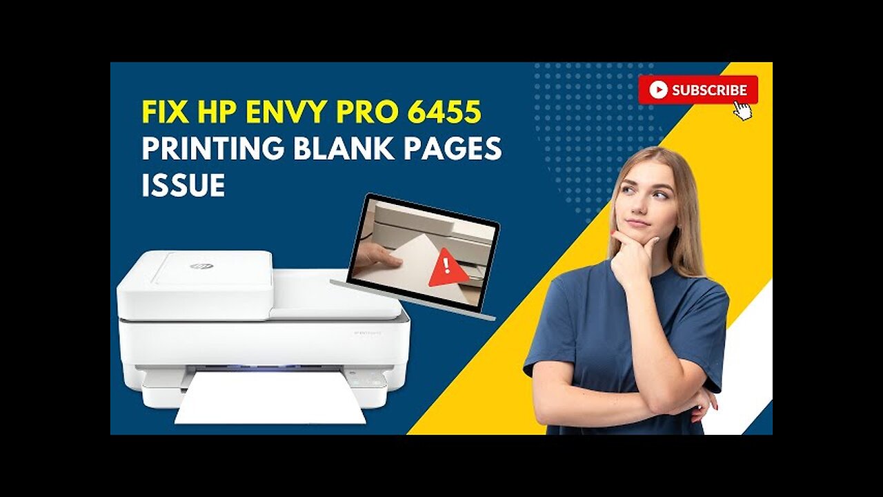 Fix HP Envy Pro 6455 Printing Blank Pages Issue?