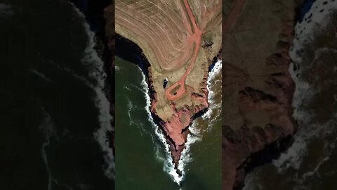 Overhead view of cliffs