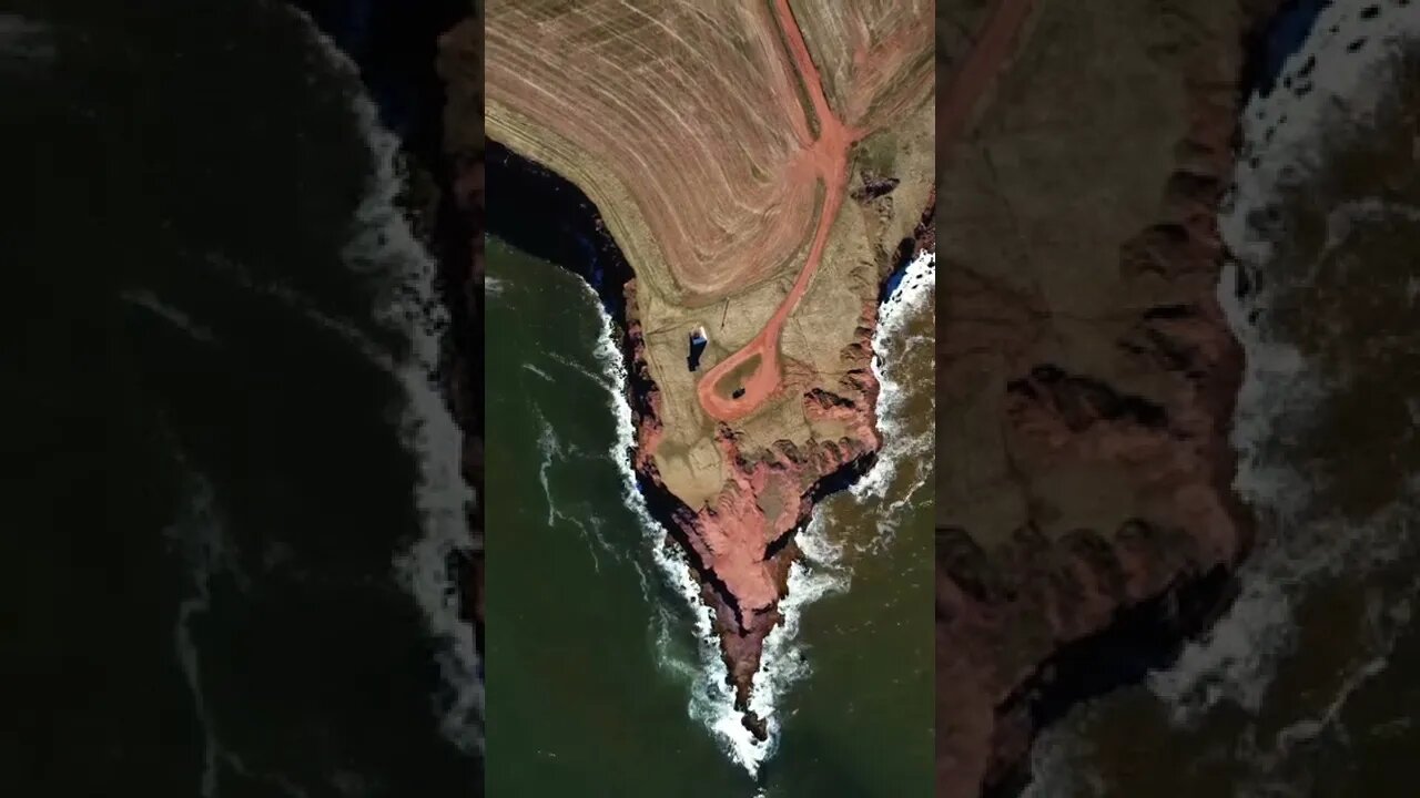 Overhead view of cliffs