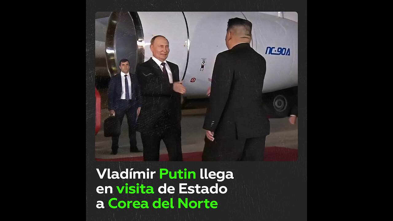 Kim Jong-un recibe a Vladímir Putin en aeropuerto de Pionyang