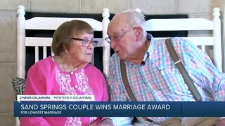 Sand Springs couple wins award for longest marriage