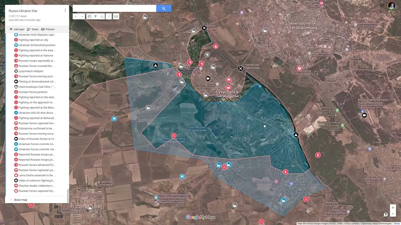 [ Luhansk Front] Russian forces capture Novodruzhesk, Lysychansk City Center & City Council Building