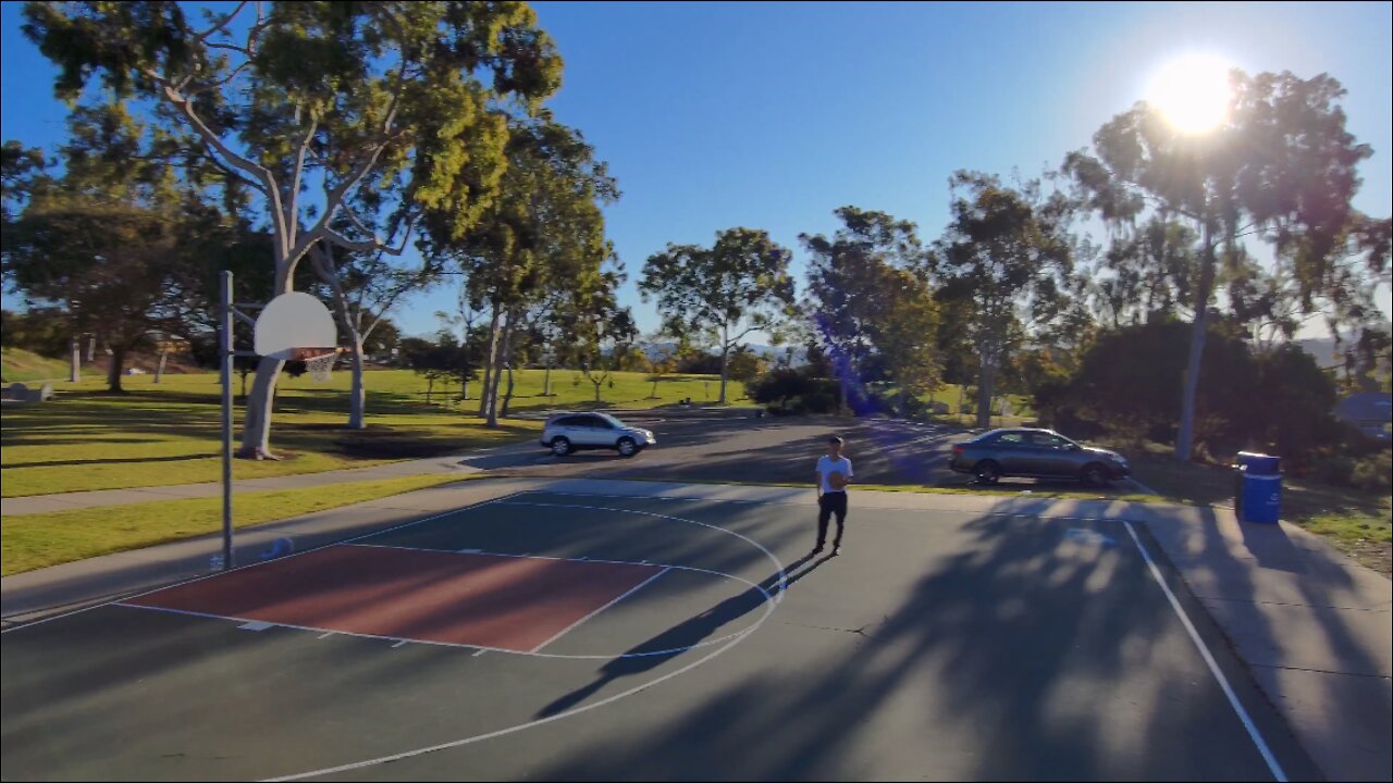 Blasian Babies DaDa Drives Up To Neighborhood Park (1440 48fps Trails Filter)