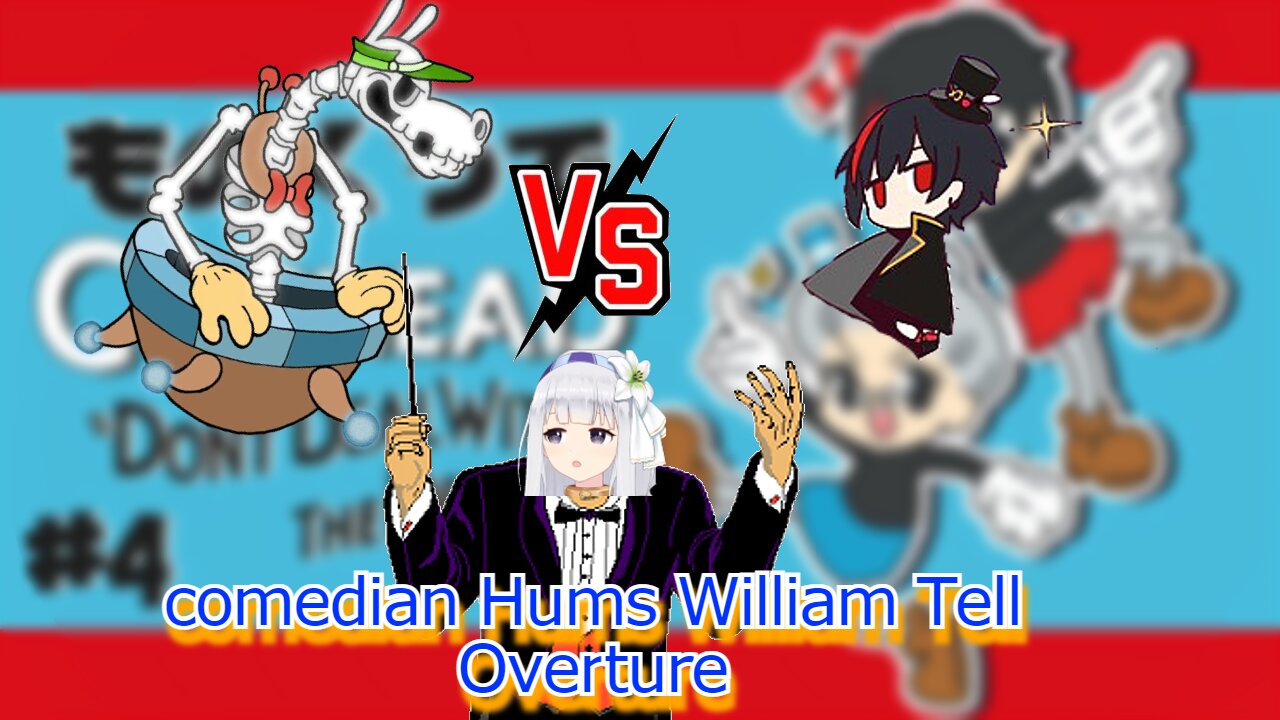 vtuber Shirayuri Lily Hums Overture while chrono battles Phear Lap - cuphead