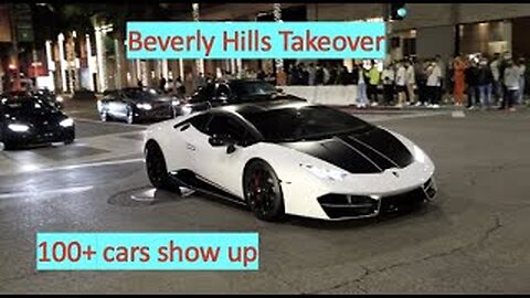 Malibu Autobahn turns into Beverly Hills Takeover (100+ Cars)