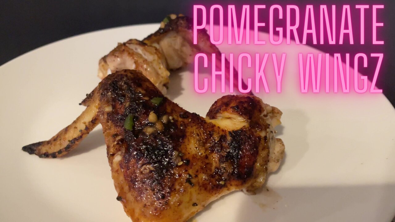 Pomegranate Charcoal Chicken Wings