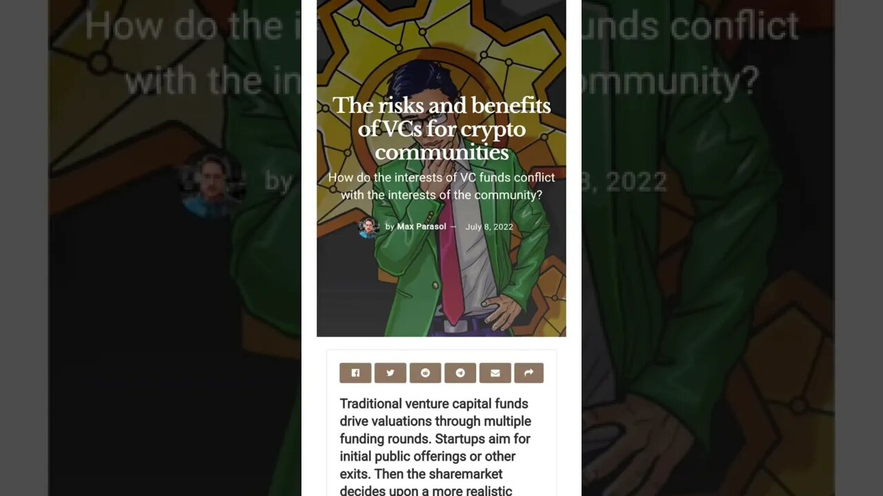 The Risks and Benefits Of VCs For Crypto Communities #cryptomash #cryptomashnews #cryptonews