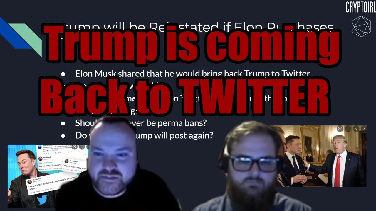 Trump is coming BACK to TWITTER!?!? VIA ELON MUSK!!!