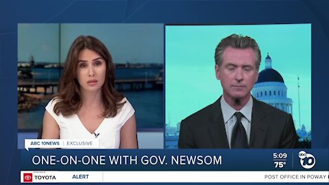 ABC 10News one-on-one with Gov. Gavin Newsom