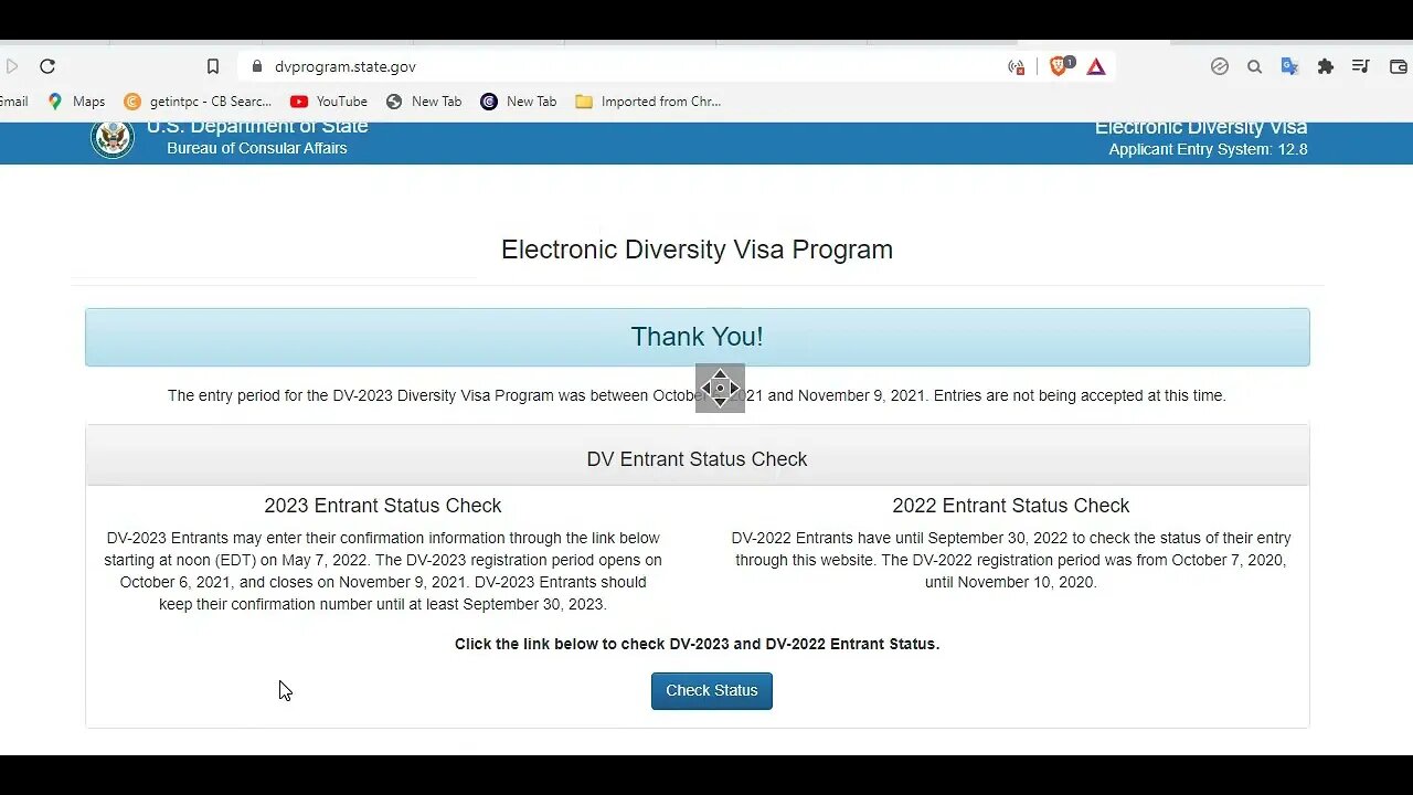 how to check dv result 2023