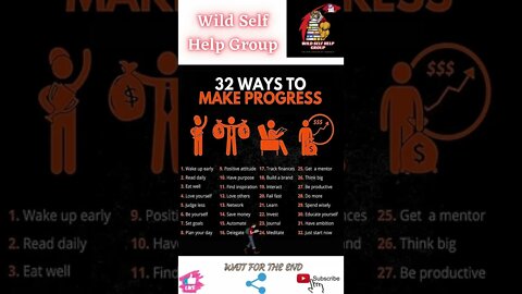 🔥32 ways to make progress🔥#shorts🔥#wildselfhelpgroup🔥7 July 2022🔥