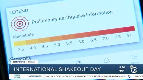 San Diegans participate in 'International Shake Out Day' to stay earthquake ready