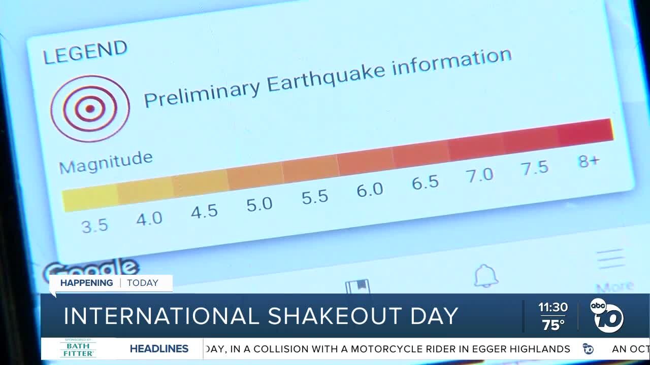 San Diegans participate in 'International Shake Out Day' to stay earthquake ready