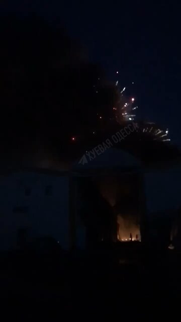 Fireworks factory was stuck tonight in the Russian strike on Odessa