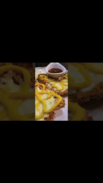 #shorts #hungry #cooking Sweet potato cheese pork cutlet in Korea