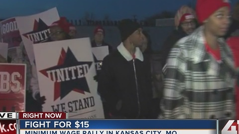 Fight for $15: Minimum wage rally in KCMO