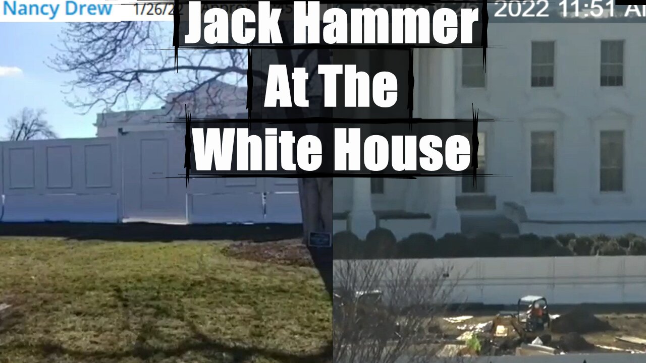 Jack Hammer Being Used At The White House - Dismantling Tunnels? Fountain? Maintenance?