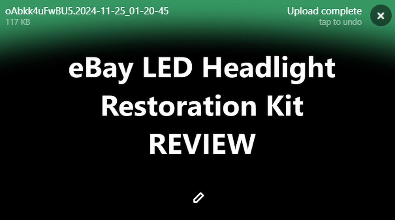 eBay Headlight Restoration Kit REVIEW