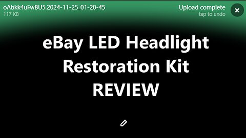 eBay Headlight Restoration Kit REVIEW