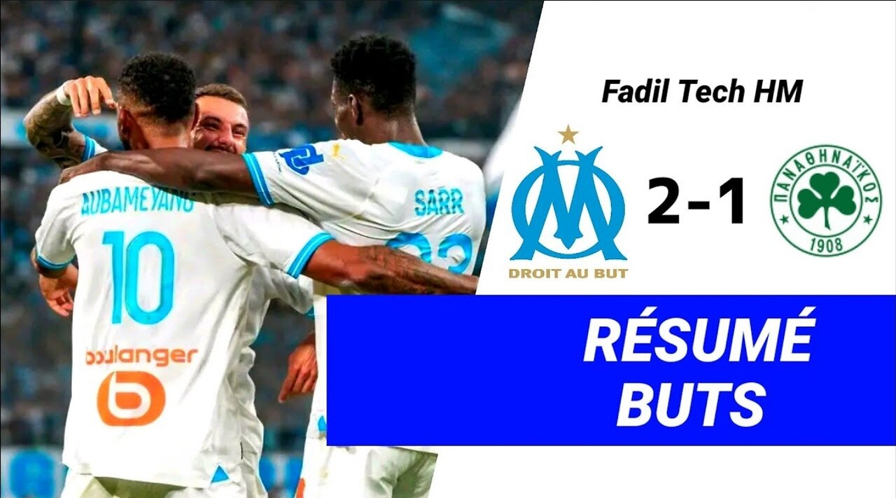 Resume Et Buts Du Match Olympique De Marseille Vs Panathinaikos 2-1 Aujuard'hui 2023