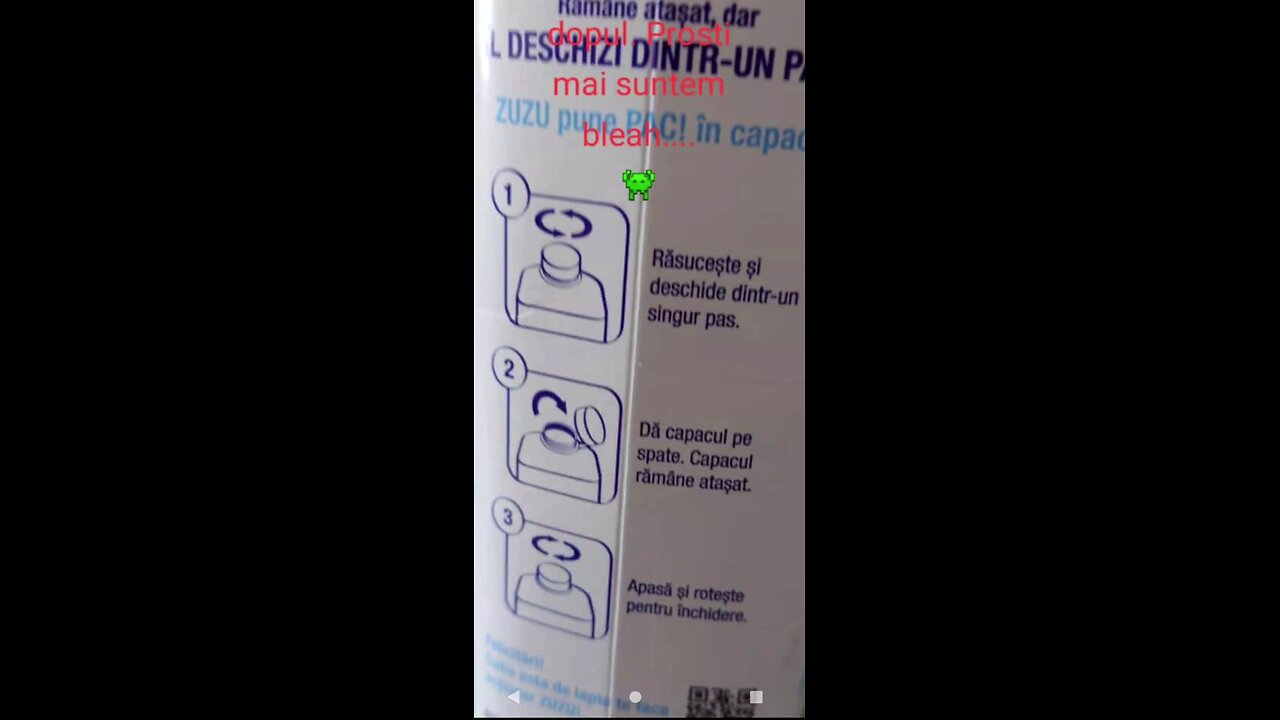 Tutorial pentru desfacut capacul cutiei cu lapte