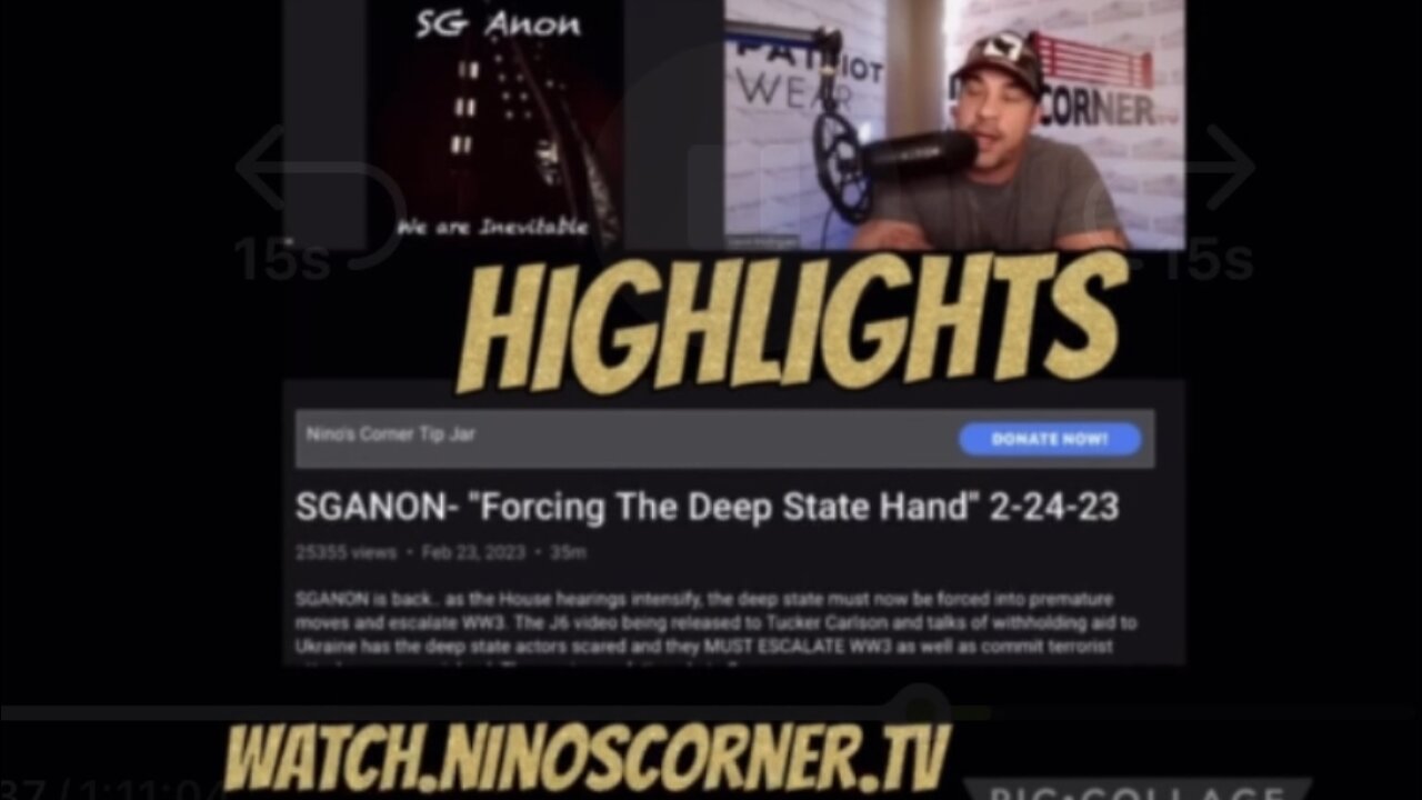 SG ANON Forcing The Deep States Hand! Highlights, Ninos Corner 1-24-23