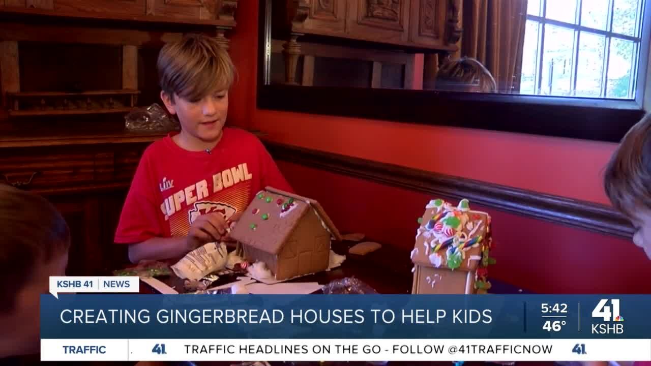 Creating gingerbread houses to help kids