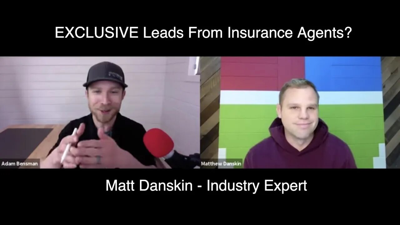 EXCLUSIVE Roofing Leads From Insurance Agents? Interview w/ The Industry Expert Matt Danskin