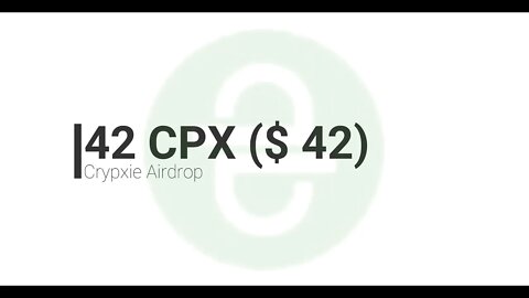 Finalizado - Airdrop - Eterno - Crypxie - 42 CPX ($42) - Ganhe $ 2 por referencia