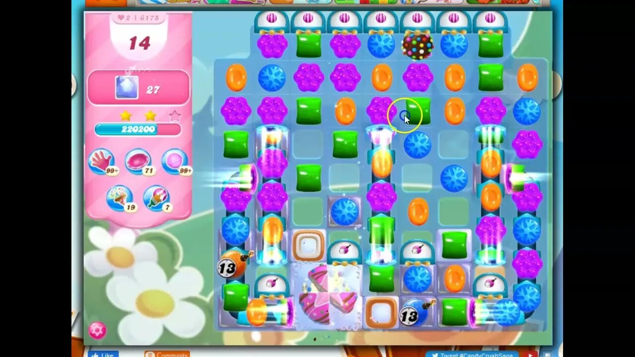 Candy Crush Level 6175 Talkthrough, 27 Moves 0 Boosters