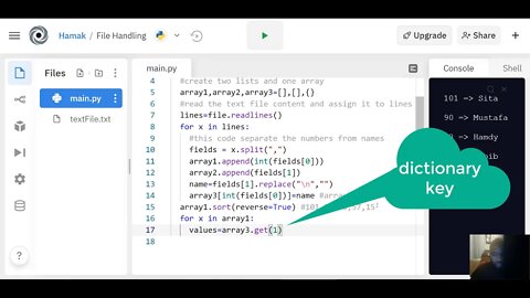 Python - Reading textfile scores in descending order