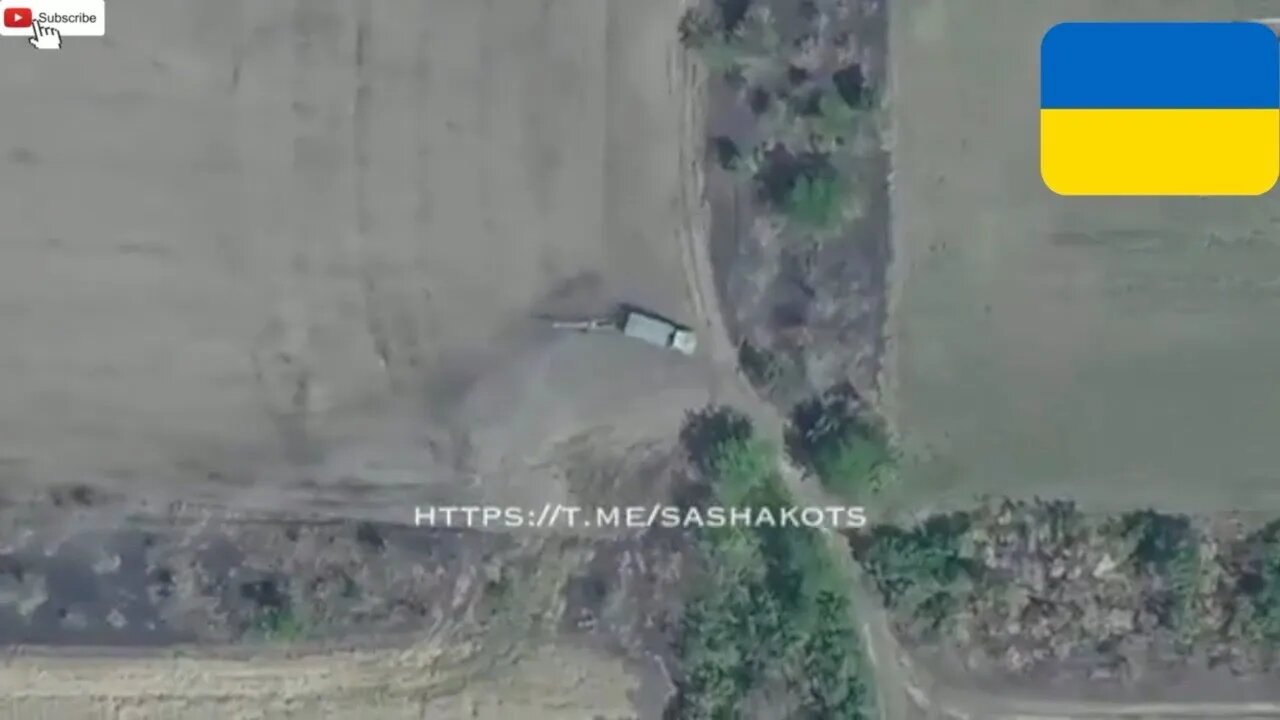 A Ukrainian transport truck, was destroyed by a Russian ZALA Lancet loitering munition!