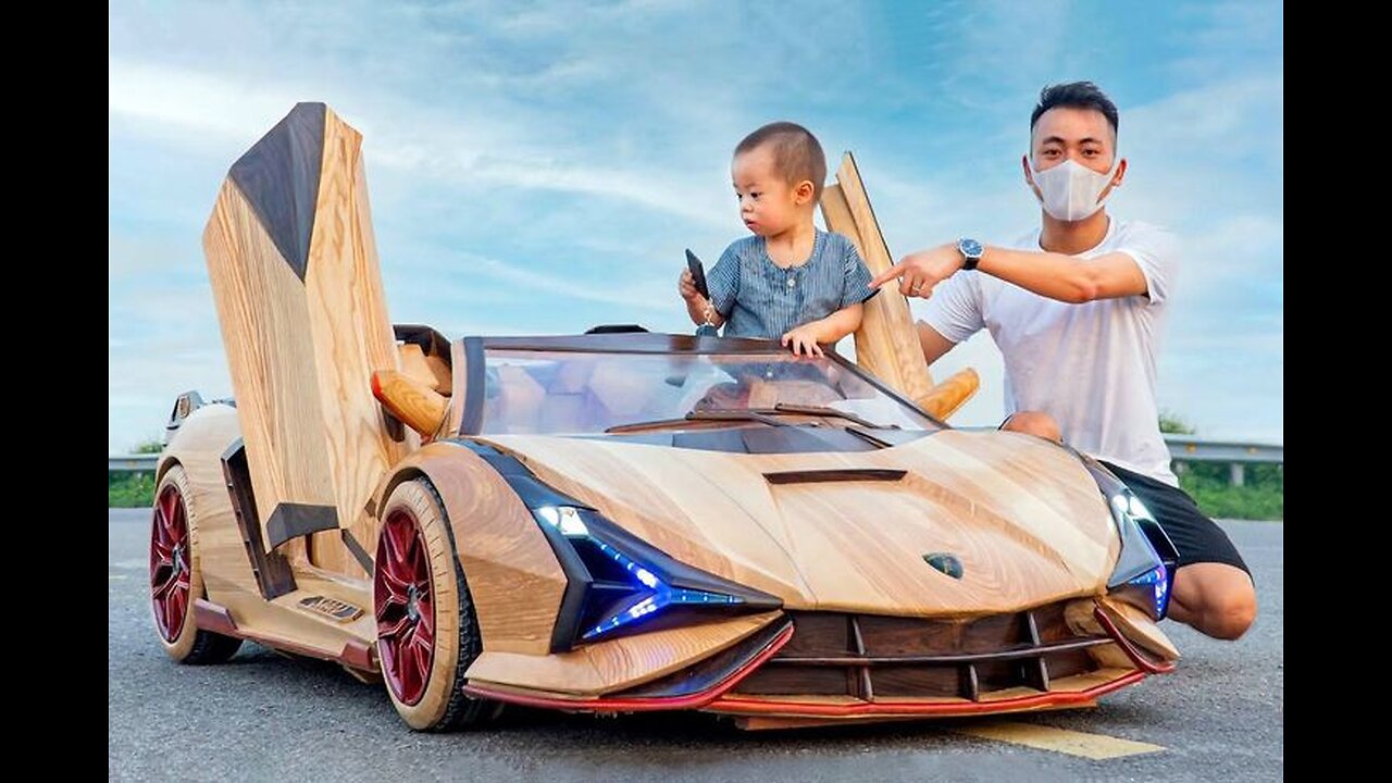 Build Lamborghini wood Sian Roadster