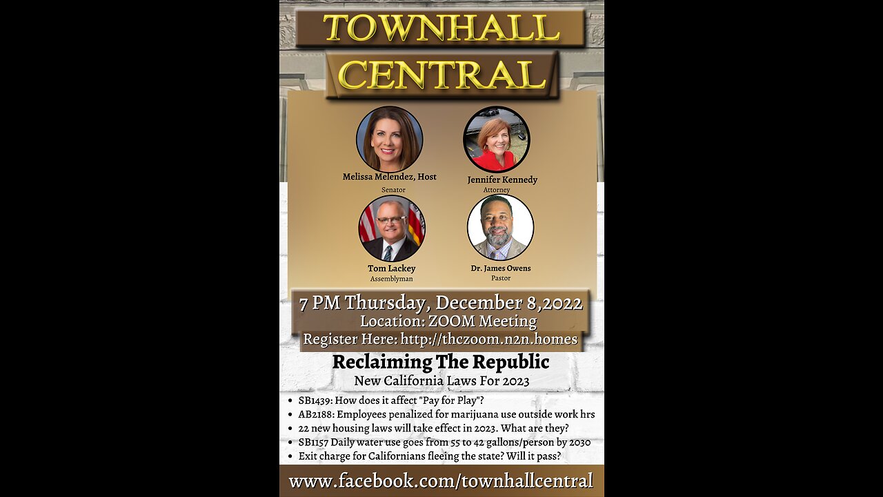 12-08-2022 Townhall Central Reclaiming the Republic: New Laws for 2023